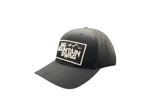 The Black Trucker with BMS Classic White Peak Patch
