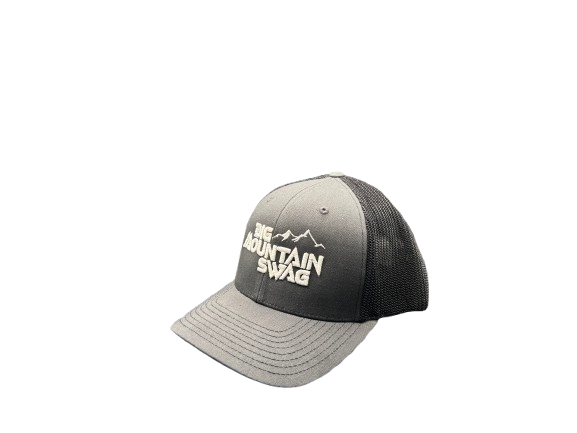 The Charcoal / Black Tucker with BMS Classic White Peak