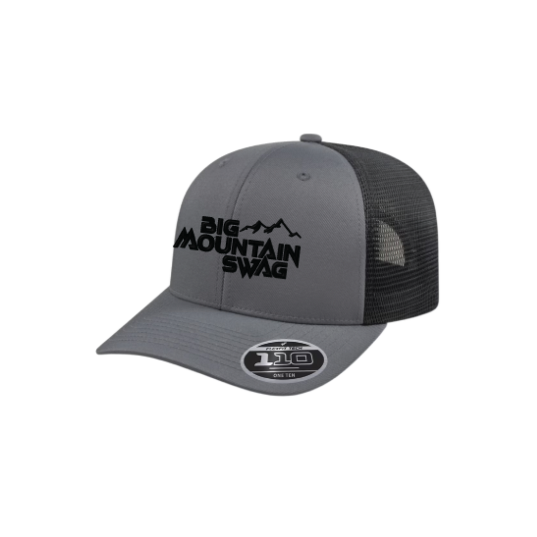 The Trucker Heather Grey / Black with BMS Classic Black Peak