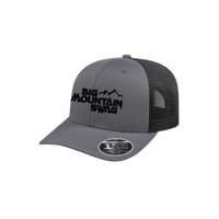 The Trucker Heather Grey / Black with BMS Classic Black Peak
