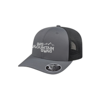 The Trucker in Heather Grey / Black with BMS Classic White Peak