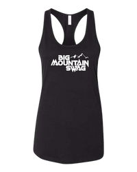 Black Racerback Tank BMS Classic White Peak Logo