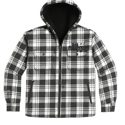 Fleece Full Zip Plaid Hoodie