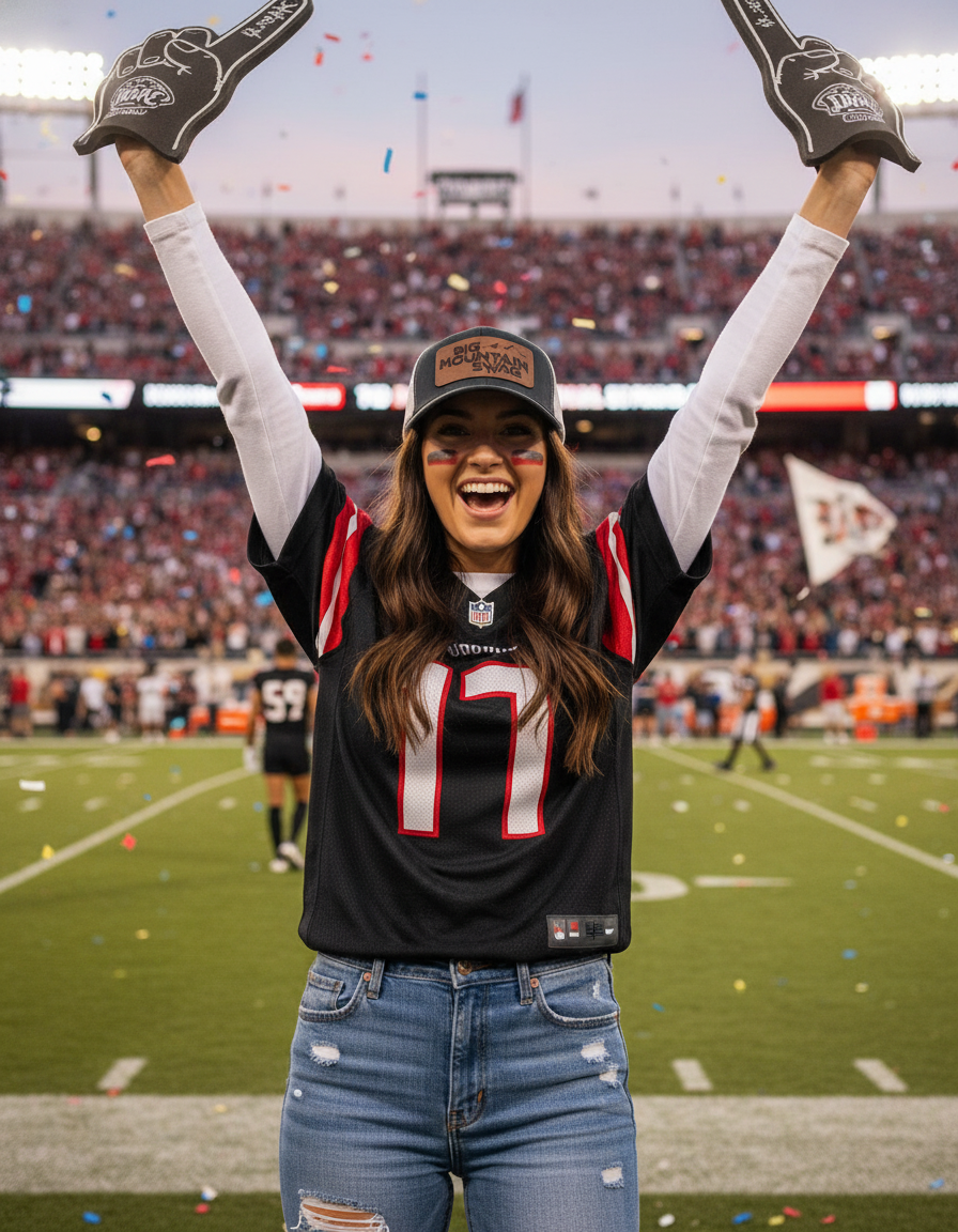 The Trucker in Black / White with BMS Classic Peak - Leather Patch