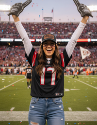 The Trucker in Black / White with BMS Classic Peak - Leather Patch