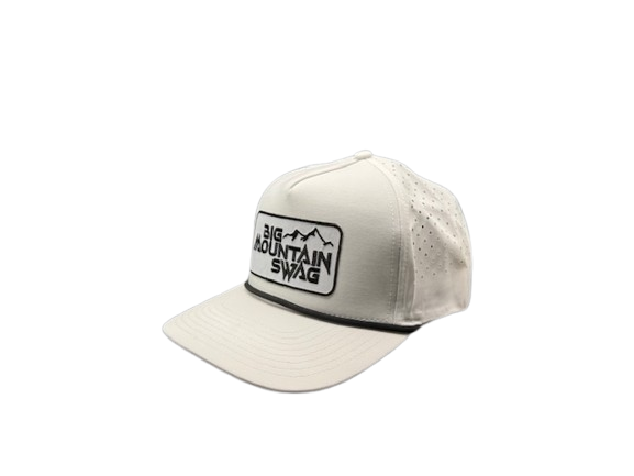 The Hardcore White Trucker with BMS Classic Black Peak Patch