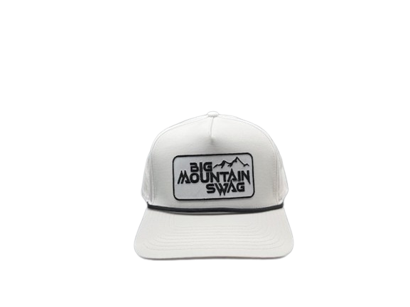 The Hardcore White Trucker with BMS Classic Black Peak Patch