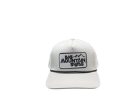 The Hardcore White Trucker with BMS Classic Black Peak Patch