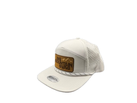 The Hardcore White Trucker with BMS Classic Leather Patch