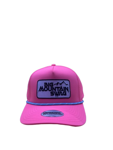 The Hardcore Pink Trucker with BMS Classic Black Peak Patch