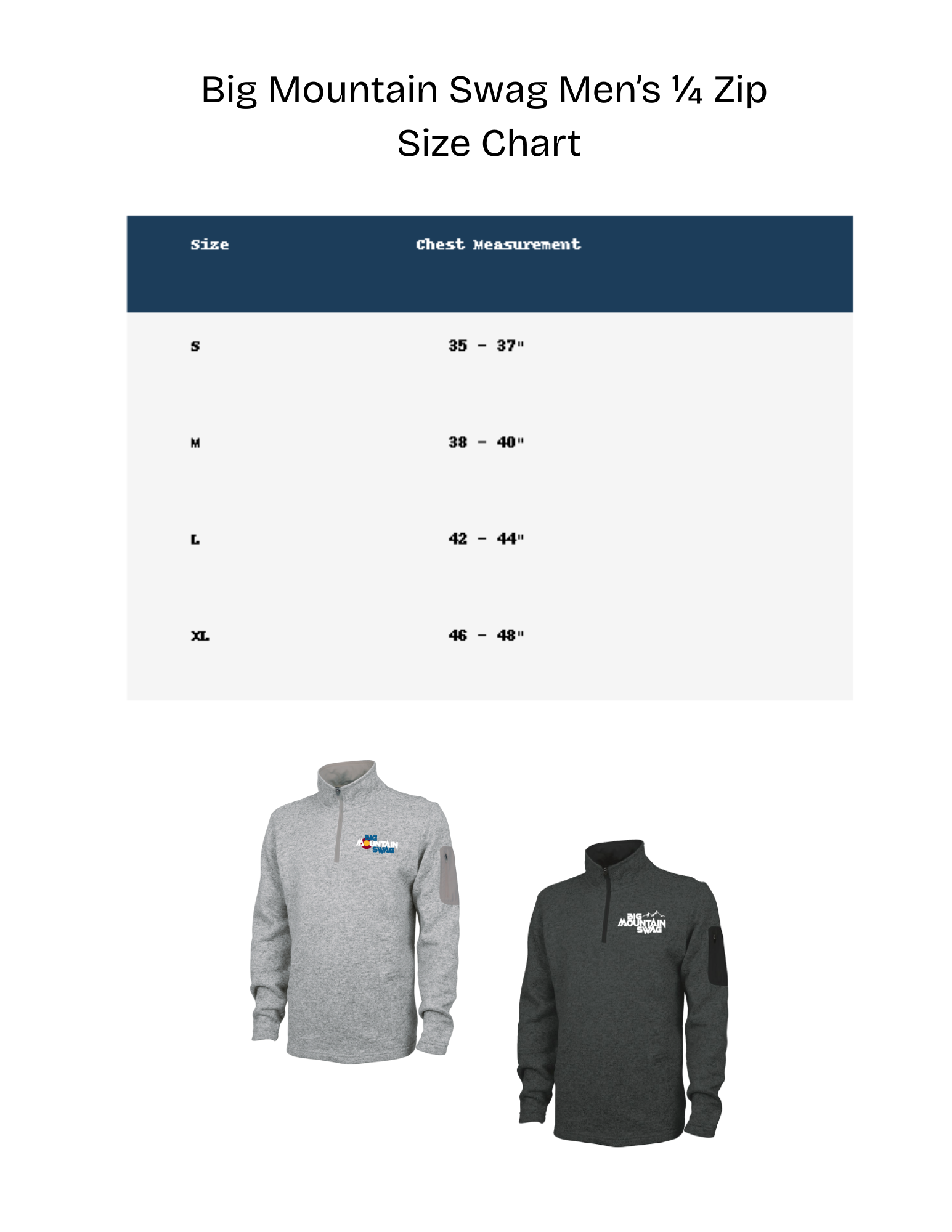 Men's 1/4 Zip Pullover BMS Colorado Classic