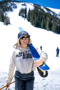 Crop Hoodie BMS Classic Black Peak