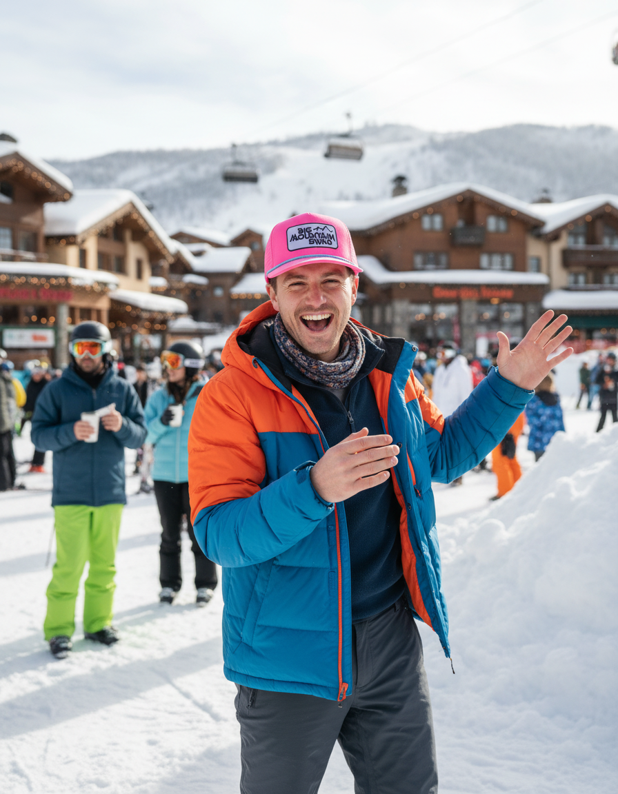 The Hardcore Pink Trucker with BMS Classic Black Peak Patch
