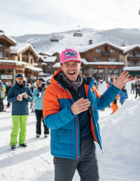 The Hardcore Pink Trucker with BMS Classic Black Peak Patch