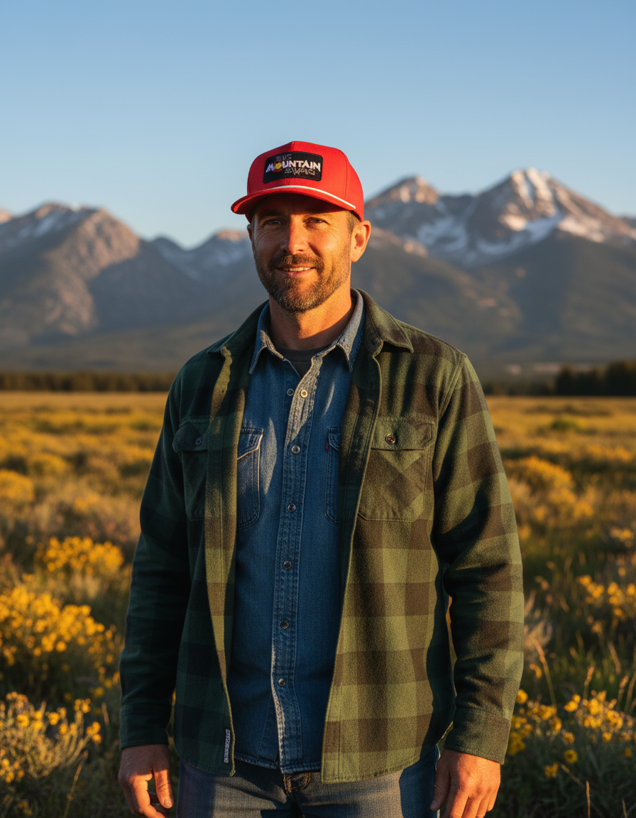 The Hardcore Red Trucker with BMS Colorado Classic Peak