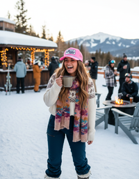 The Hardcore Pink Trucker with BMS Classic Black Peak Patch